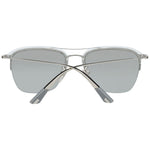 Police Silver Men Sunglass with mirrored square lenses, metal & plastic frame, silver color, UVA & UVB protection, size 54-18-145.
