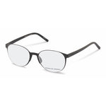 Porsche Design Black Acetate Frames, men's glasses P8312-E, 53/19/145 mm, black color, manufactured in Italy, side view.