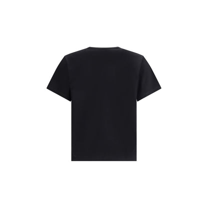 Back view of Premiata Black Cotton T-Shirt, featuring classic collar, two-button closure, and embroidered chest logo for casual style.