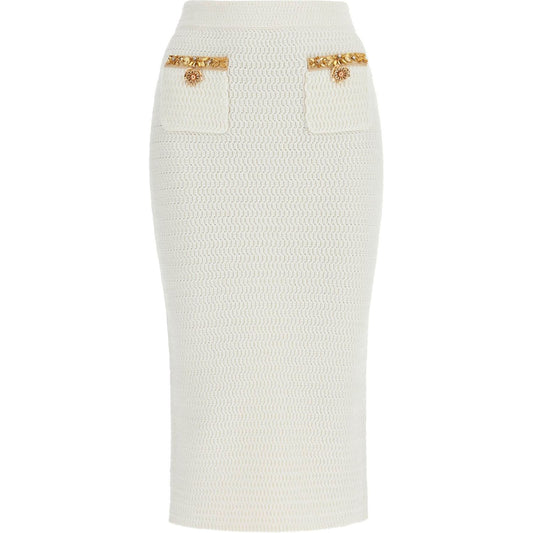 Self-Portrait Self Portrait 'knitted lurex midi skirt