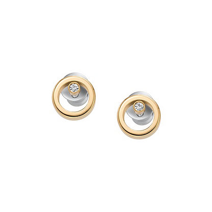 SKAGEN DENMARK JEWELS JEWELRY Mod. SKJB1008710 gold and silver earrings