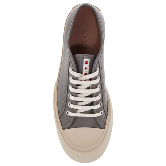 Marni elegant gray calfskin men's sneakers