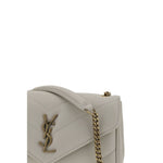 Saint Laurent Lou Lou Shoulder Bag with YSL logo and quilted lambskin design featuring sliding chain handle.
