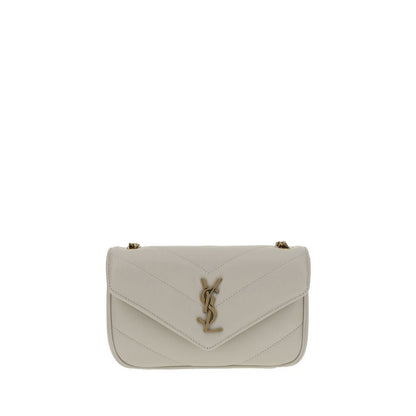 Saint Laurent White Lamb Ovis Aries Aries Shoulder Bag