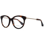 Sandro Brown Women Glasses Frame - full-rim butterfly style with metal and plastic frame, demo lenses, and branded case included.