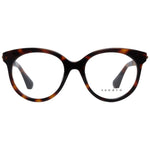 Sandro Brown Women Glasses Frame, butterfly style, metal & plastic full-rim, size 48-17-135, includes branded case, no spring hinge.