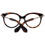 Sandro Brown Women Glasses Frame, metal & plastic butterfly style, full-rim, demo lenses, no spring hinge, branded case included.