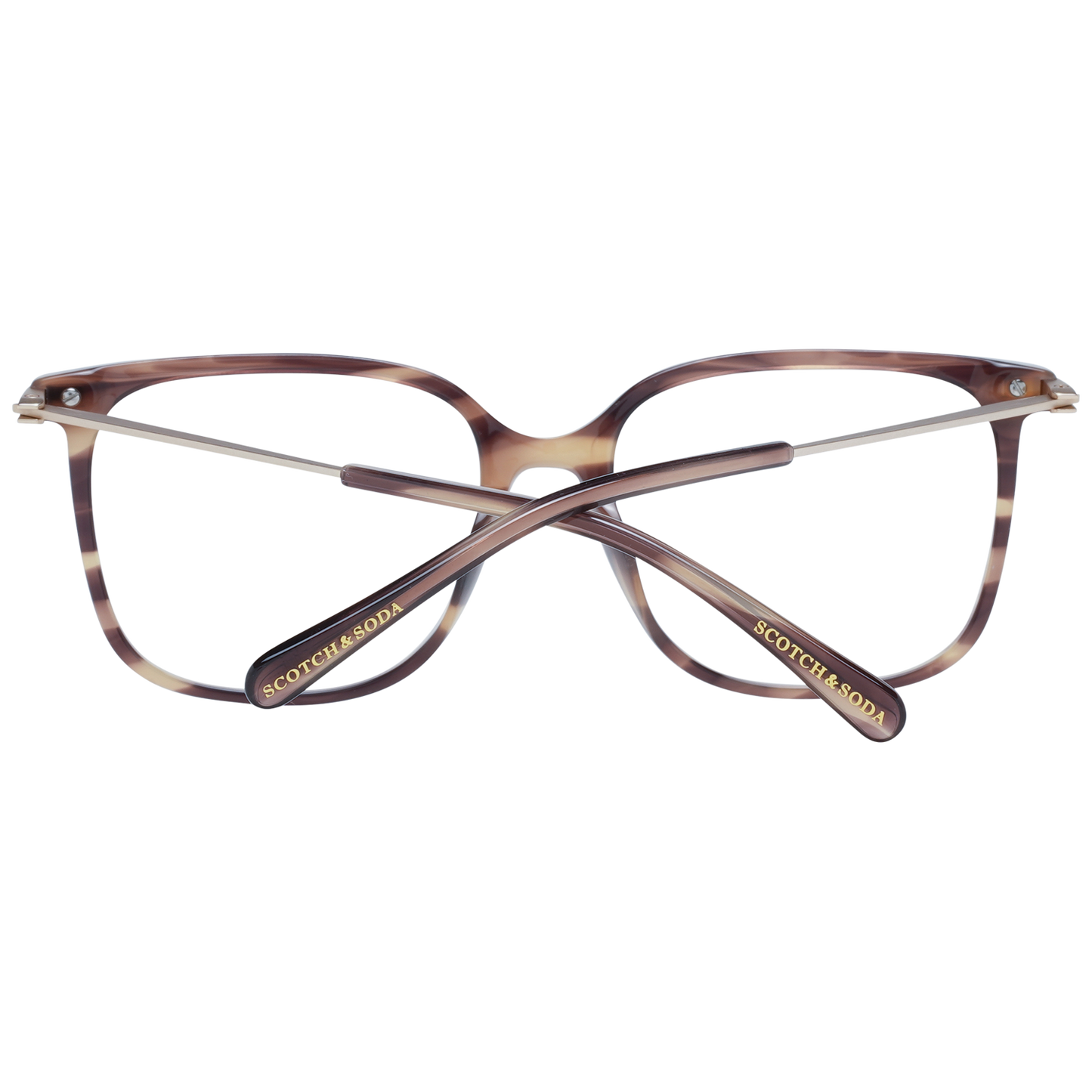 Scotch & Soda Chic Square Acetate Eyewear Frames in brown, women's stylish and durable Italian craftsmanship.