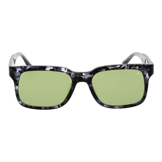 Scotch & Soda Multicolor Men Sunglass with green lenses, acetate full-rim frame. 100% UVA & UVB protection, rectangle style.