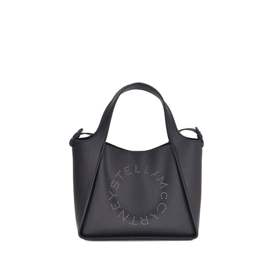 Stella McCartney Faux leather Tote Bag with monogram, featuring flat top handles and a removable shoulder strap, elegant and versatile design.