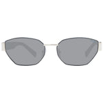 Sting Black Unisex Sunglass with black metal frame and grey full-rim plastic lenses, offering 100% UVA & UVB protection.