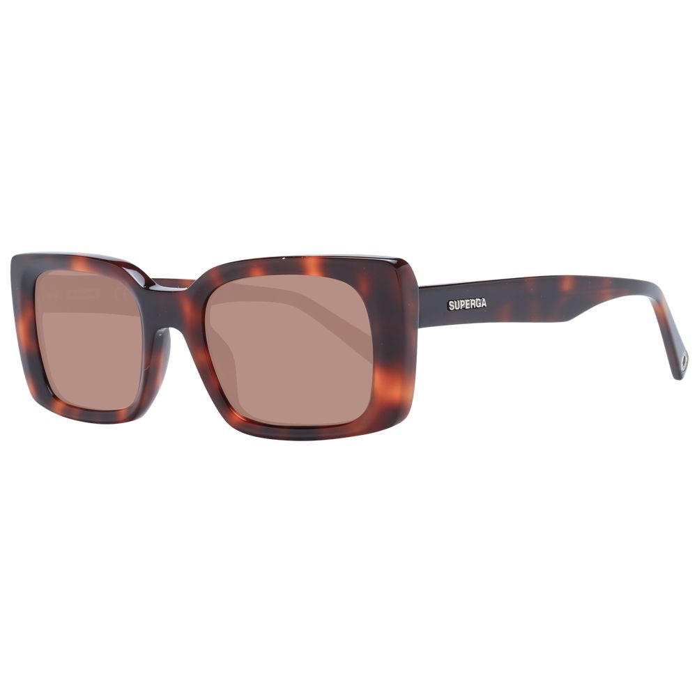 Sting Brown Unisex Sunglass with brown acetate full-rim frame and plastic lenses, includes branded case, 100% UVA & UVB protection.