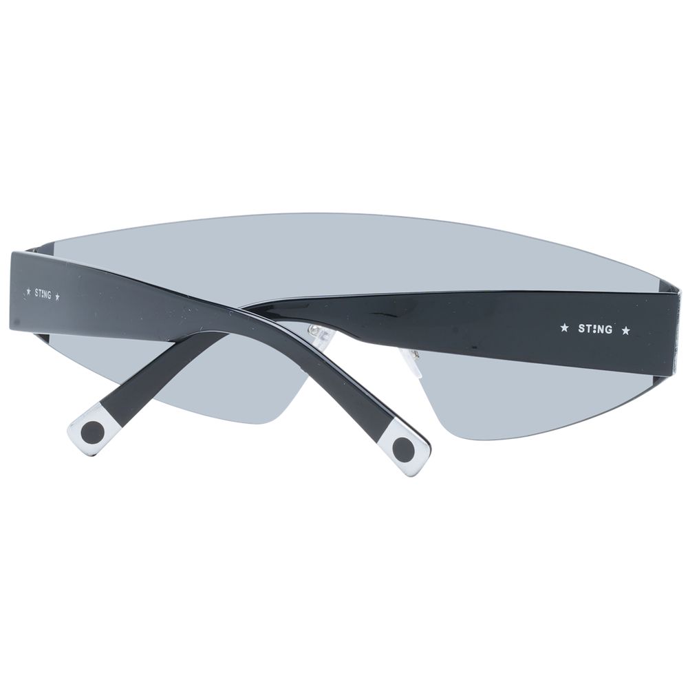 Sting Gray Unisex Sunglass with grey rimless frame and mirrored lenses, offering 100% UVA & UVB protection. Includes branded case.