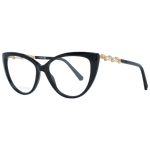 Swarovski Elegant Black Cat Eye Designer Eyeglasses with chic full-rim frames, adorned with iconic shape and refined black finish.