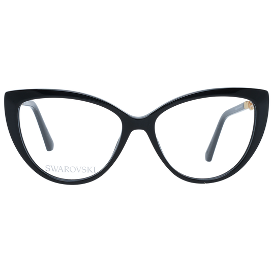 Swarovski Elegant Black Cat Eye Designer Eyeglasses with full-rim frames for modern luxury and style.