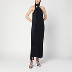 Taller Marmo Black dress in crêpe cady with scarf TMSS2590PL/R_TALLE-133_102