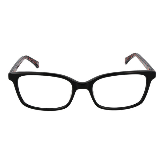 Ted Baker Black Women Glasses Frame, full-rim acetate with demo lenses, rectangle style, featuring spring hinge, 52mm lens width.