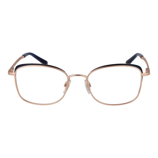Ted Baker Rose Gold Women Glasses Frame, oval full-rim metal design with demo lenses, style and comfort combined for women.