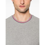 Thom Browne T-shirts and Polos Light Grey with logo patch, Rwb stripe detail, grosgrain side tabs, side button fastening in timberwolf grey.