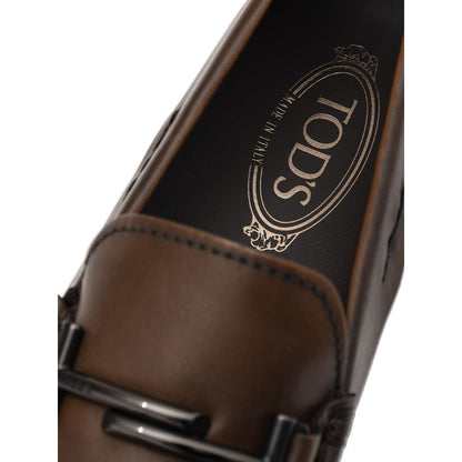 Tod's Brown Leather Moccassin