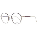 Tod's Brown Women Glasses Frame in full-rim metal with demo lenses, 52mm width, aviator style, includes branded case.