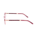 Side view of Tod's Red Acetate Frames for women, model TO4054068, featuring a stylish design and red color, material: acetate.