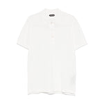 Tom Ford T-shirts and Polos White, featuring button placket, polo collar, short sleeves, straight hem, Lyocell piquet material.