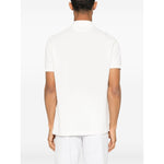 Back view of Tom Ford T-shirts and Polos White short-sleeve Lyocell piquet polo shirt with button placket and straight hem.