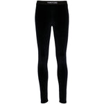 Tom Ford Trousers Blue midnight blue velour leggings with logo waistband, skinny fit, high waist, velvet texture. Size S shown.