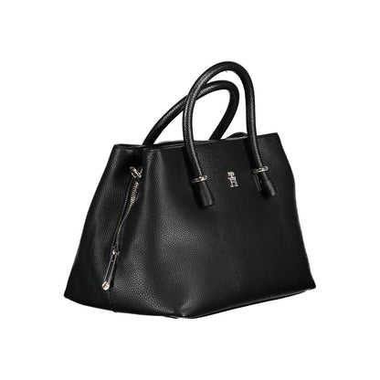 Tommy Hilfiger Black Polyurethane Women Handbag