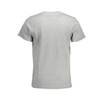 Back view of a Tommy Hilfiger Brown Cotton Men T-Shirt showcasing short sleeves and crew neck design.