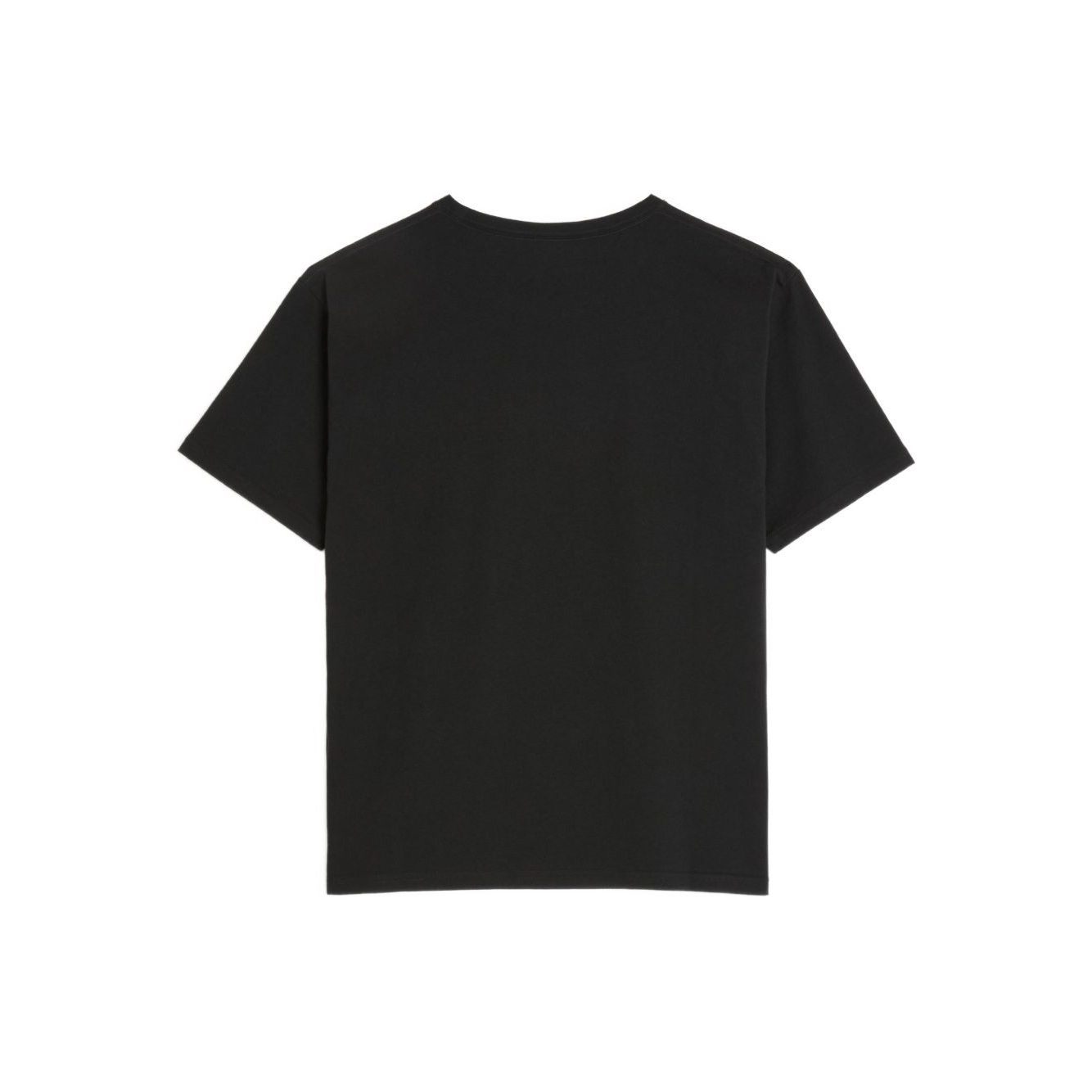 Back view of Valentino Cotton T-Shirt With Le Chat De La Maison Print in black with short sleeves and crew neck.