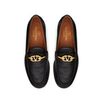 Valentino Garavani V-Logo Moon Leather Loafers