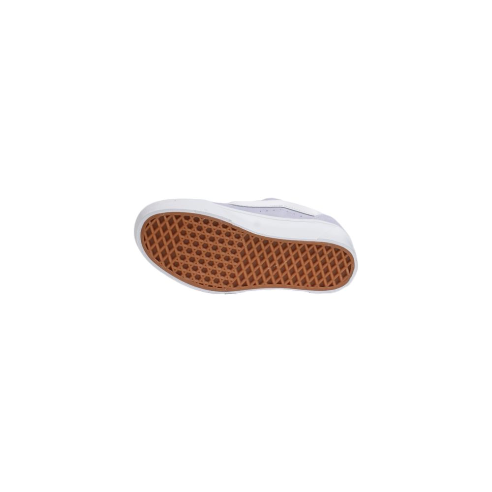 Outsole view of Vans Purple Suede Leather Sneaker showcasing waffle pattern grip.