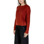 Stylish Vero Moda Red Viscose Sweater for women, part of the Fall/Winter collection, made with 50% viscose, showcasing elegant knit design.