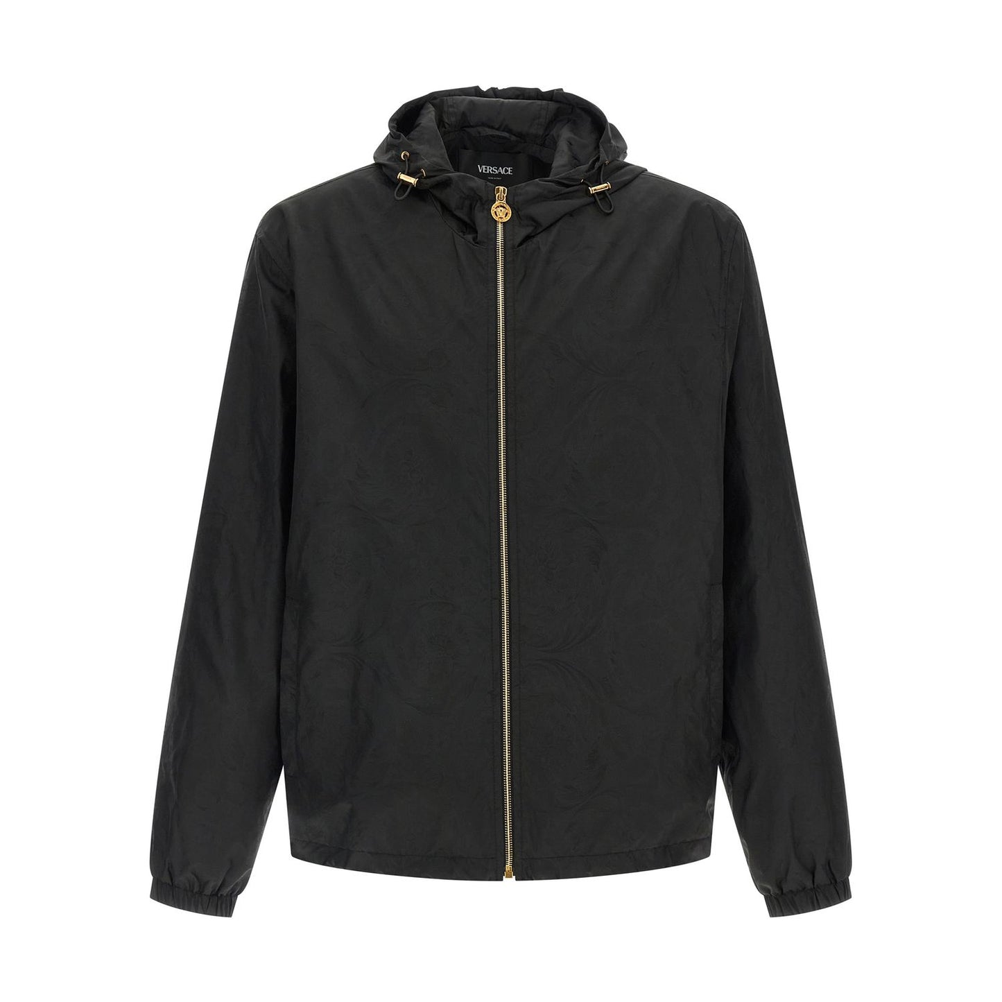 Versace Black Nylon Shell Jacket