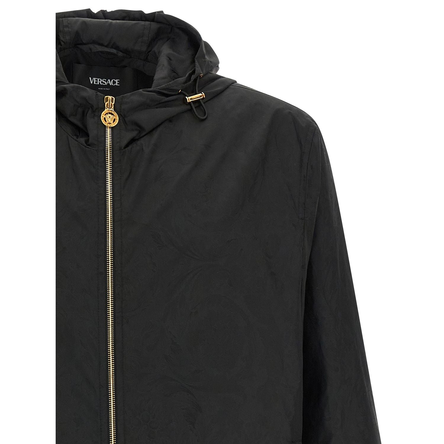 Versace Black Nylon Shell Jacket
