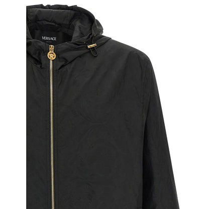 Versace Black Nylon Shell Jacket