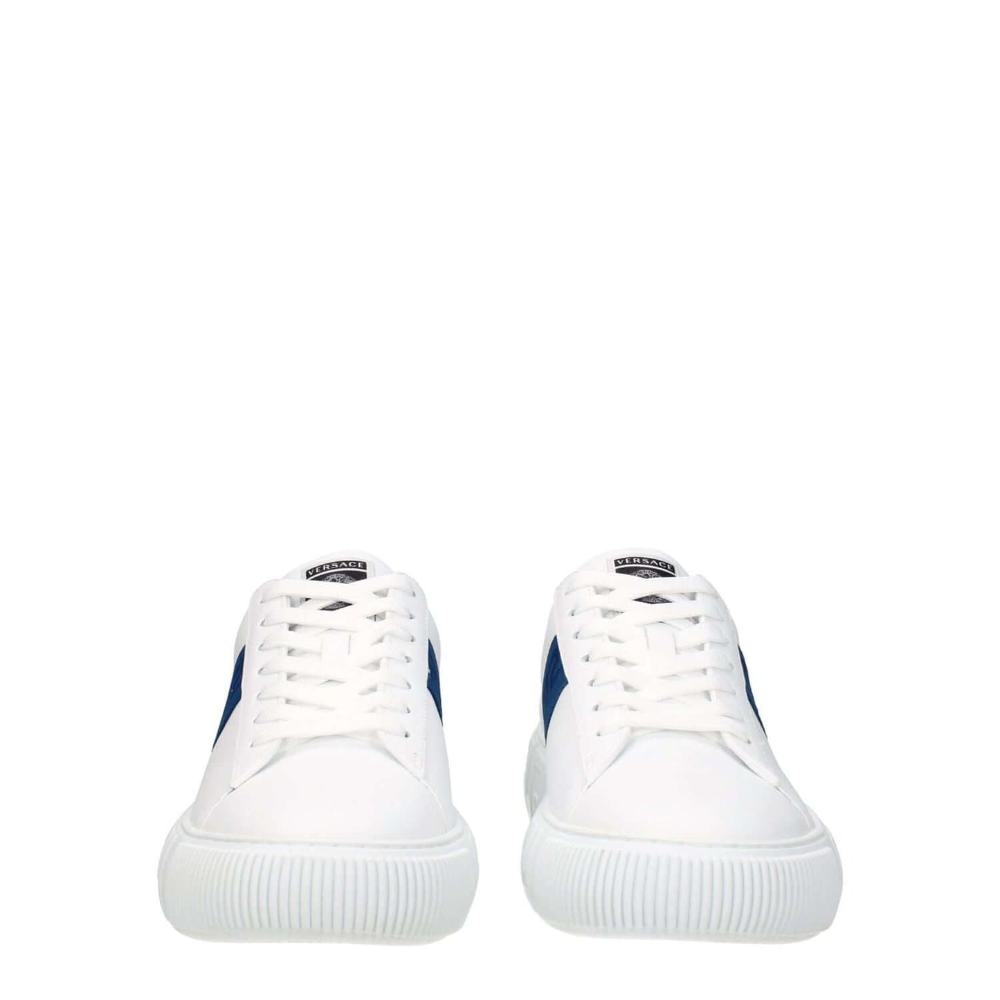 Versace White Leather Low Top Sneakers