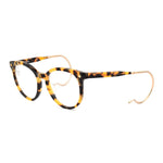Vuarnet Brown Acetate Frames with tortoiseshell pattern and flexible pins, perfect for women. Lens/Bridge/Temple: 50/14/110mm.