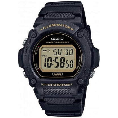 CASIO TIMELESS COLLECTION Mod. SPORT- ILLUMINATOR. WR 50M. ALARM. CHRONOGRAPH - BLACK WATCHES