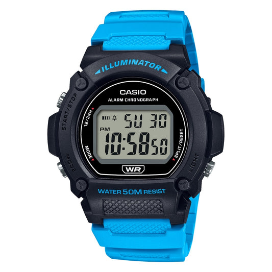 CASIO TIMELESS COLLECTION Mod. SPORT- ILLUMINATOR. WR 50M. ALARM. CHRONOGRAPH - BLACK (Brilliant color strap)-0
