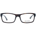 Front view of Zadig & Voltaire Brown Men Glasses Frame with full-rim rectangle design and plastic material.