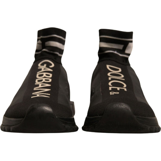 Dolce & Gabbana Black White High Top Sorrento Sneakers Shoes